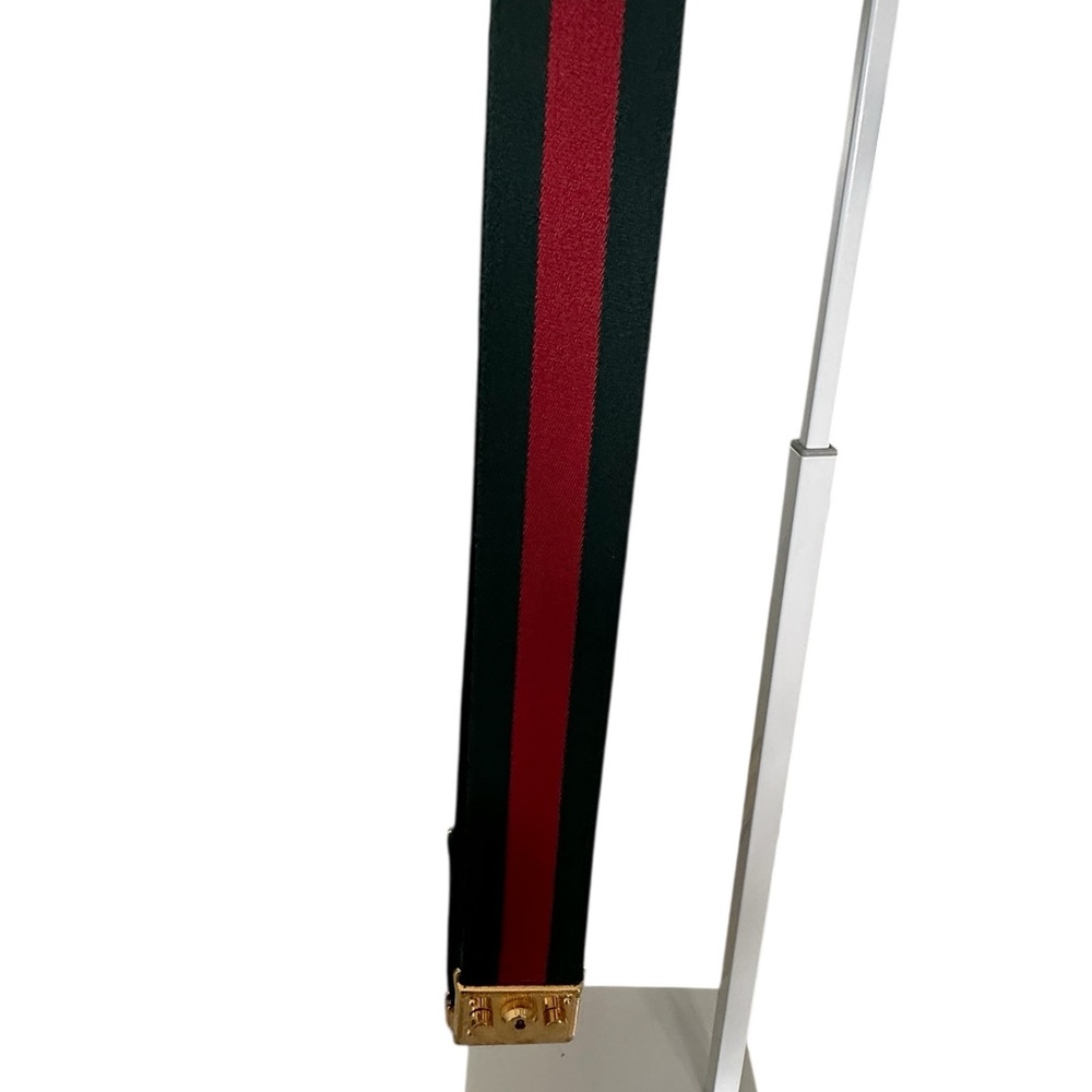 Gucci Red and Green Belt with Gold Buckle - Picture 5 of 9